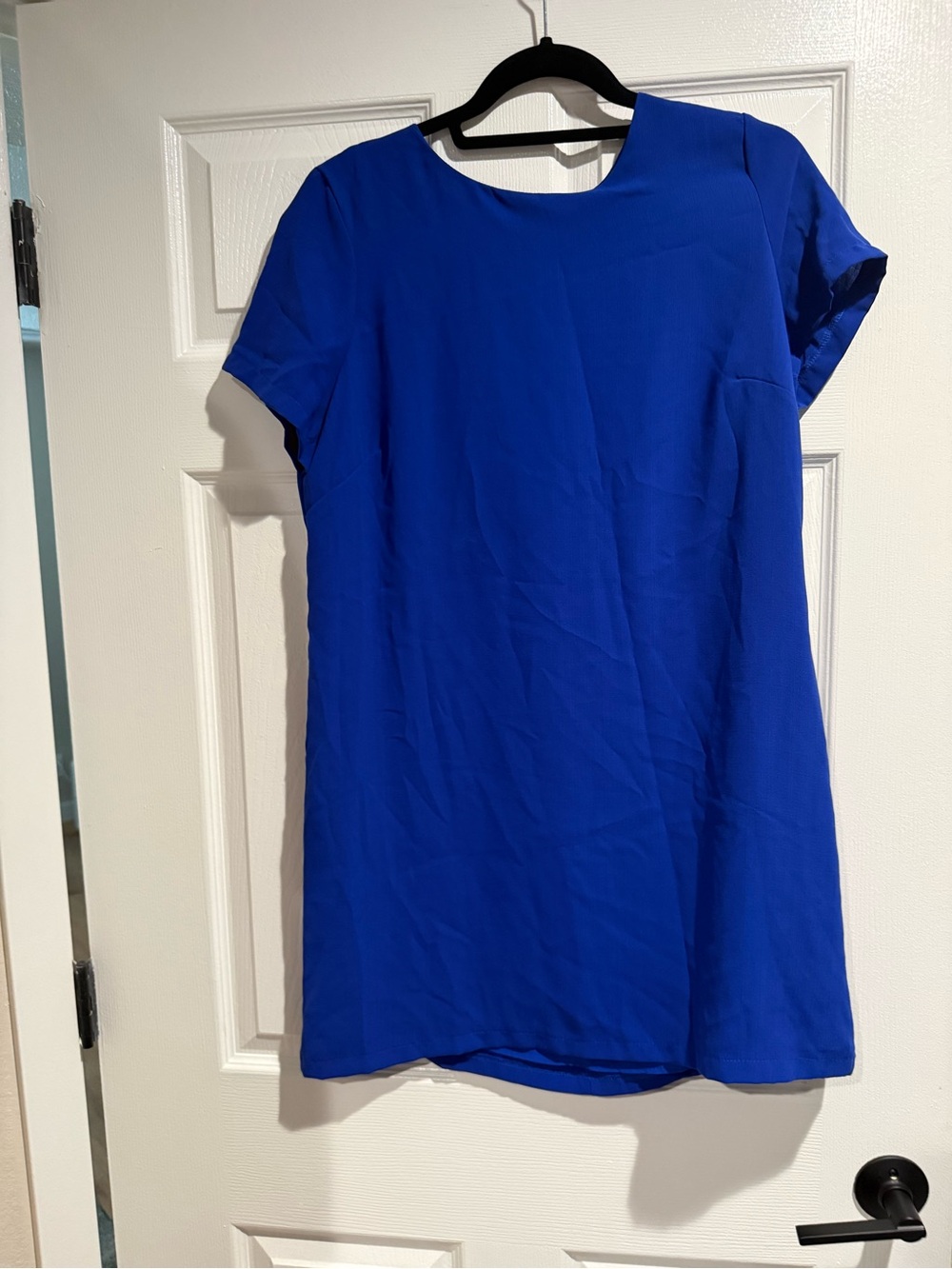 Lulu's Electric Blue Short Sleeve Shift Dress